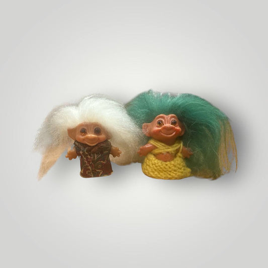 Two Vintage Troll Dolls
