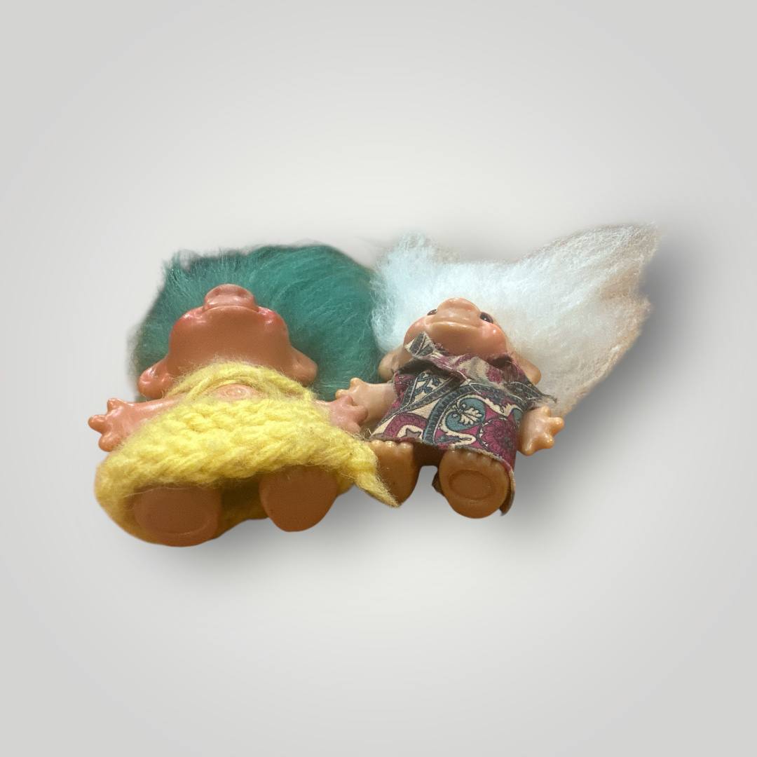 Two Vintage Troll Dolls