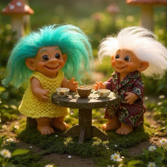 Two Vintage Troll Dolls